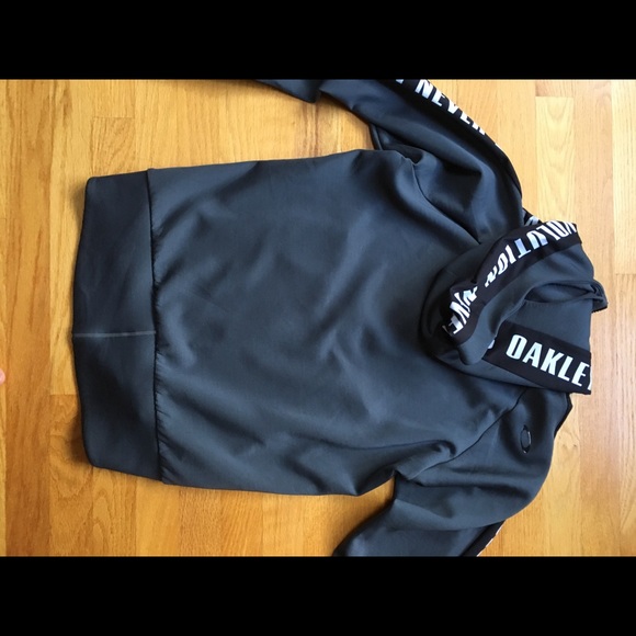 Oakley Performance Fit Men Zip Up Hoodie Charcoal RN 96548 Size Small - Picture 3 of 7